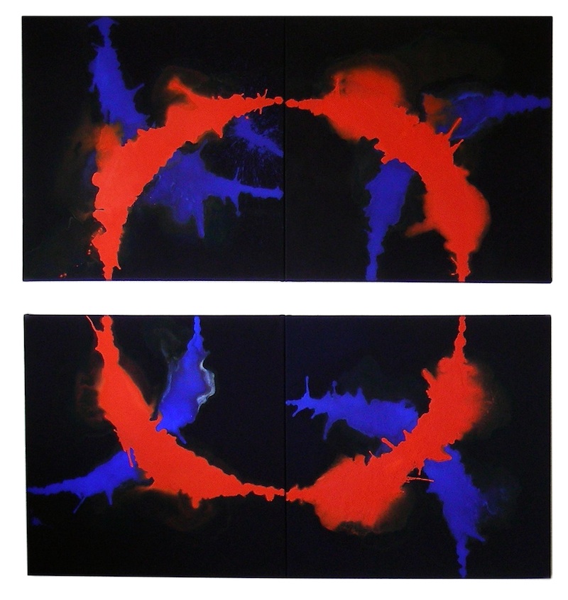 Cycle Painting ABCD, 2008, 4 Teile, je 100x100cm, Eitempera/Lw. - 4 parts, 100x100cm each, Eggtempera/canvas